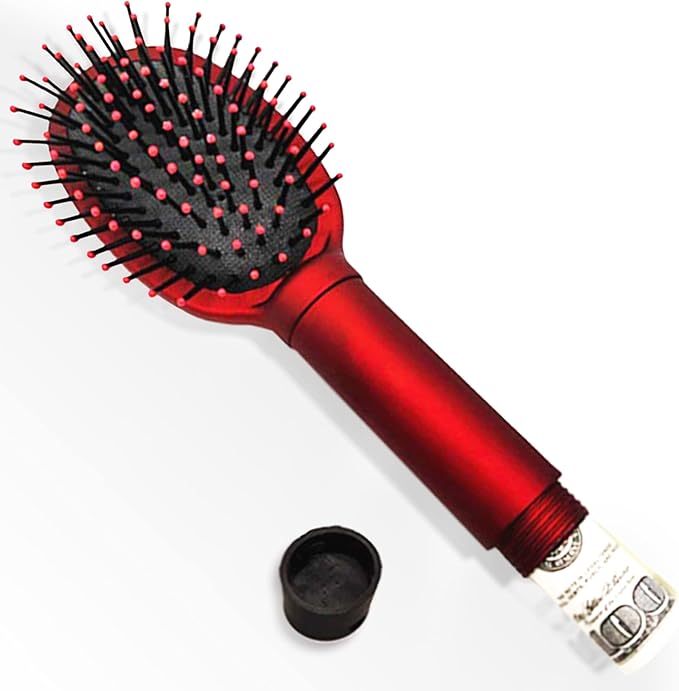 Stealthy Hair Brush Diversion Safe - Discreet Hairbrush safe to hide valuables while traveling