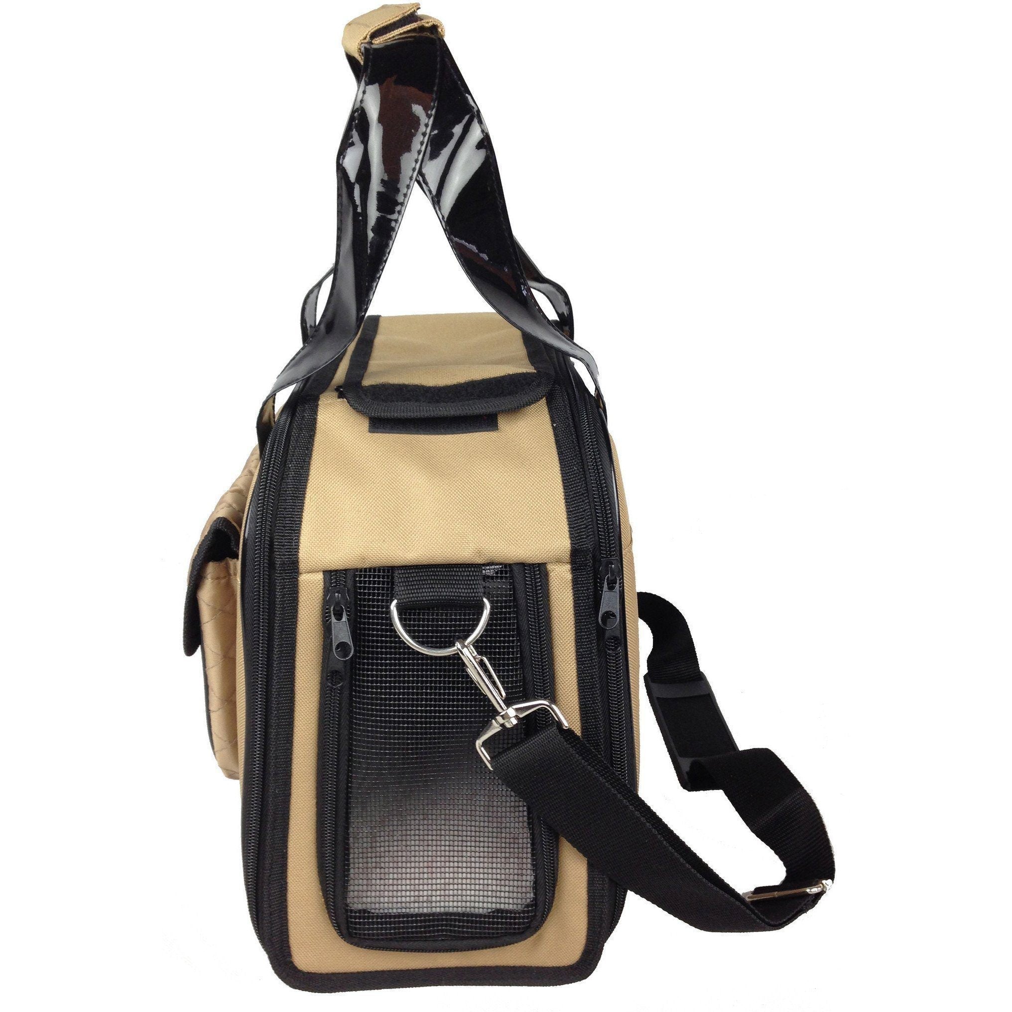 Pet Life ® Mystique Airline Approved Fashion Designer Travel Pet Dog Carrier w/ Pouch