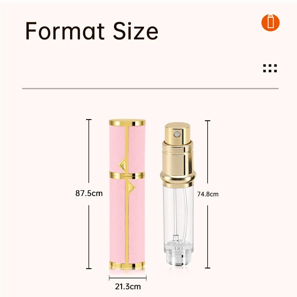 Refillable Perfume Bottle | 5ml Travel Spray Atomizer with PU Leather Case